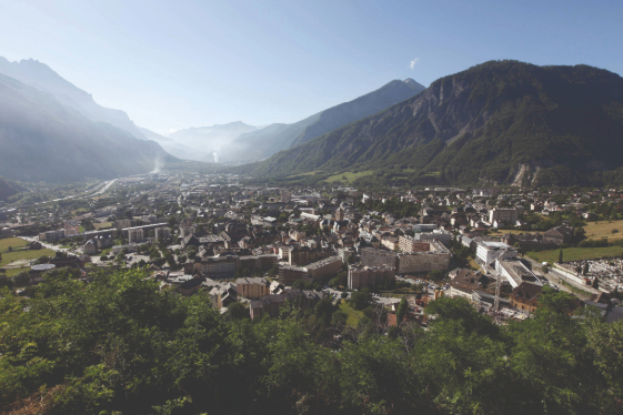 Vue aérienne sur Saint-Jean-de-Maurienne